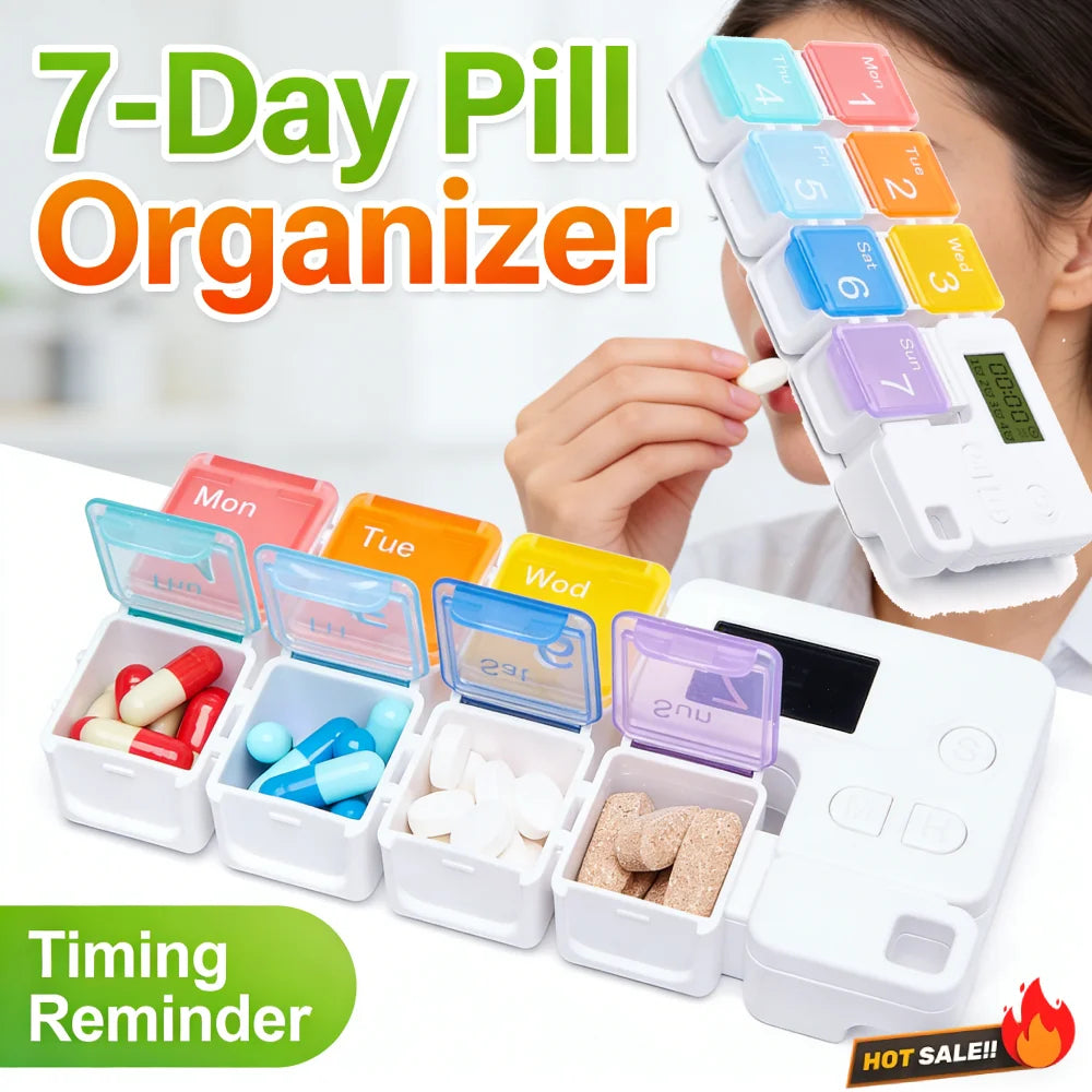 SmartPill™ 7-Day Digital Medicine Organizer with Reminder