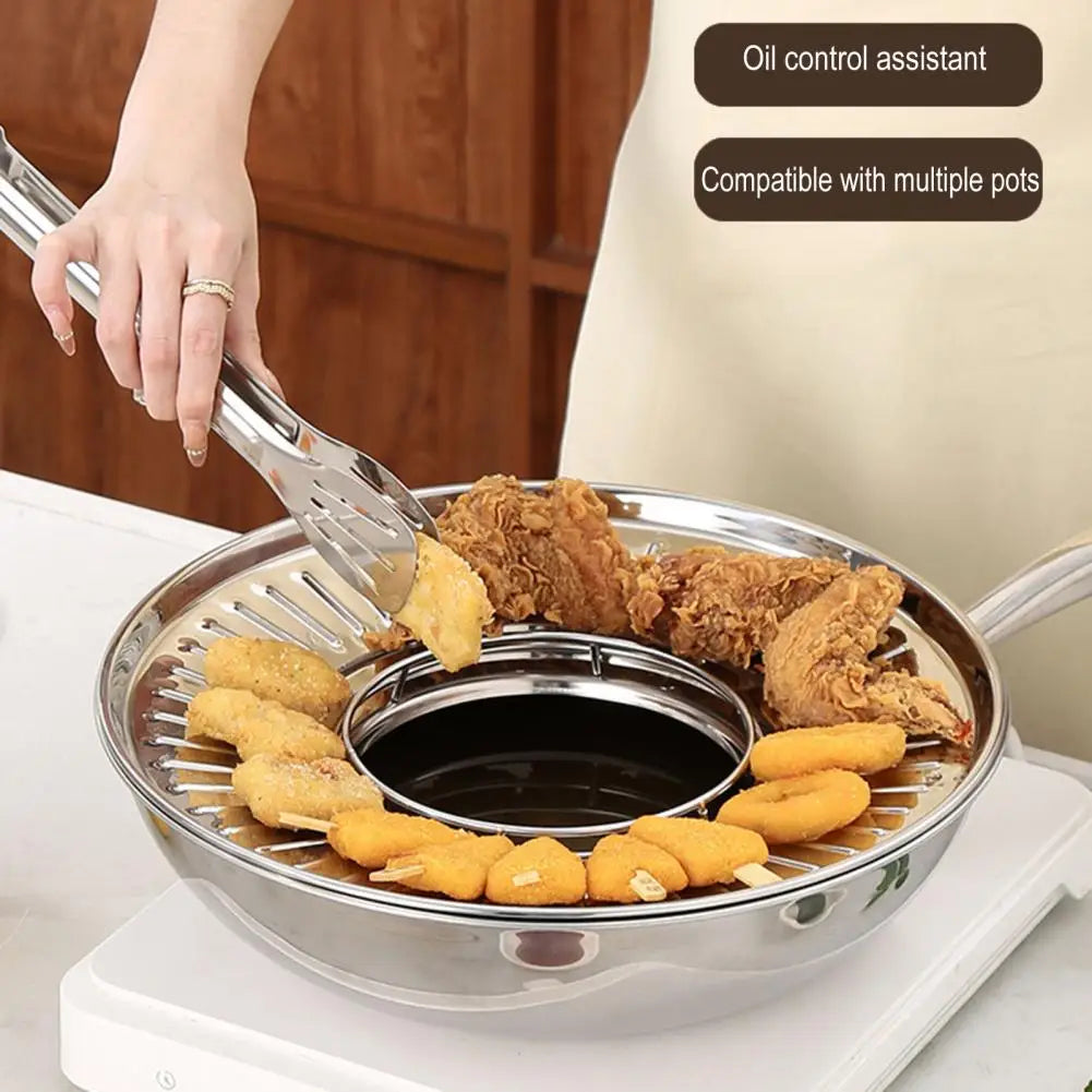 CrispyDrain™ Oil Filter Frying Pan