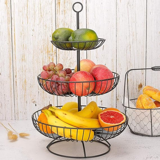 3 Layer Retro Style Fruit Tray