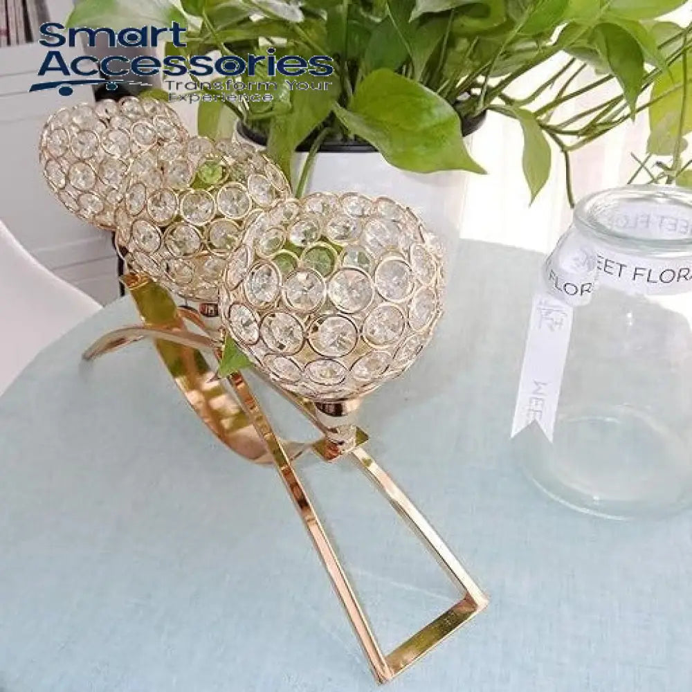 3 Arms Crystal Candle Holder Bridge