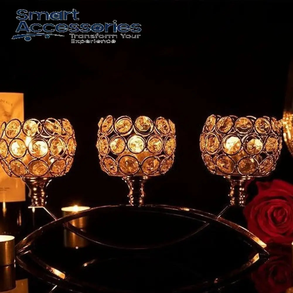 3 Arms Crystal Candle Holder Bridge