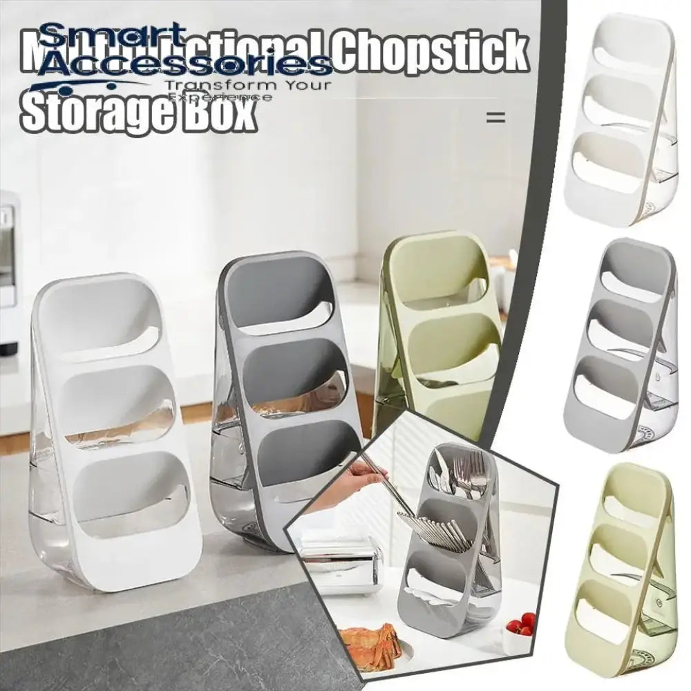 3 Layer Storage Box Chopstick Holder