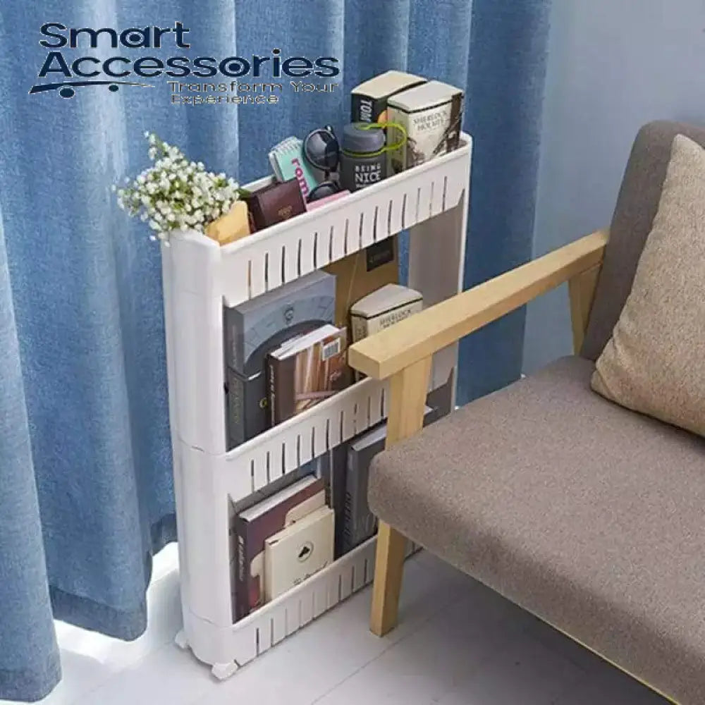 3 Layer Storage Organizer Slim Rack Shelf with Wheels – Smart ...