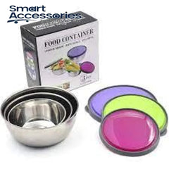 3 Pcs Stainless Steel Seal Bowl With Lid