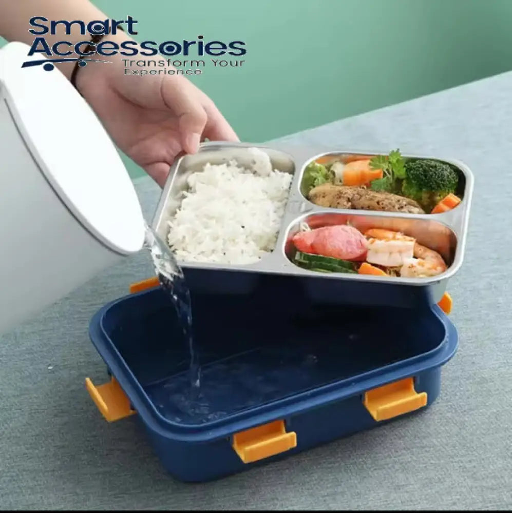 3 Portion Stainless Steel Lunch Box