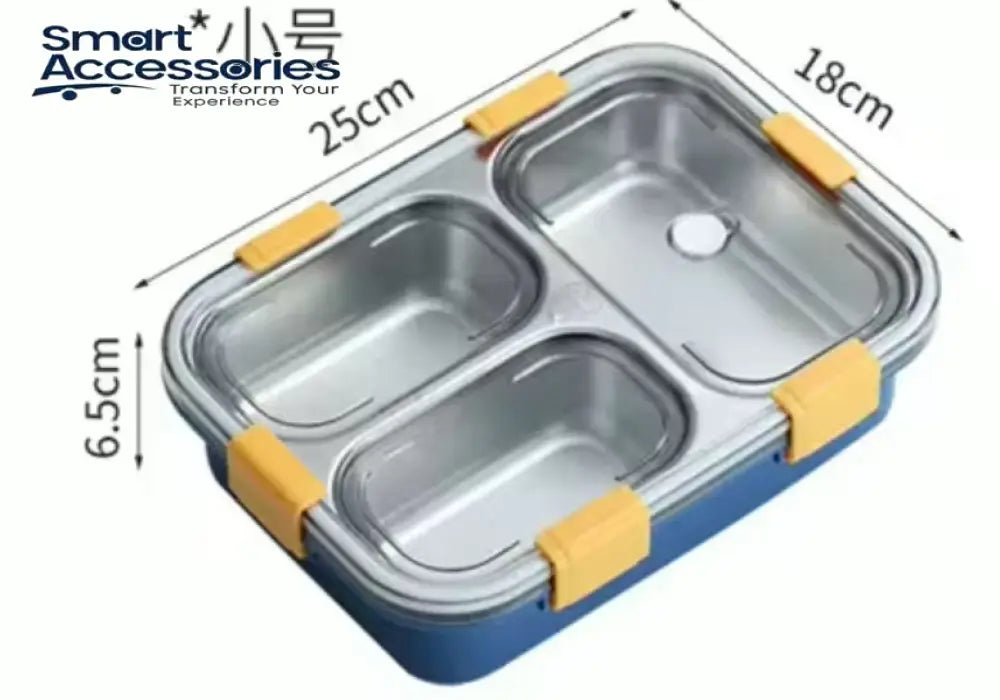 3 Portion Stainless Steel Lunch Box