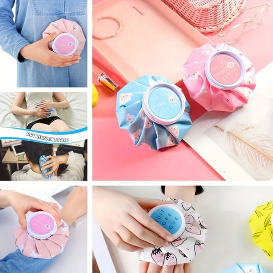 Reusable hot and cold ice packs, mini sports injury ice pack with water bag, nylon material for pain relief and recovery