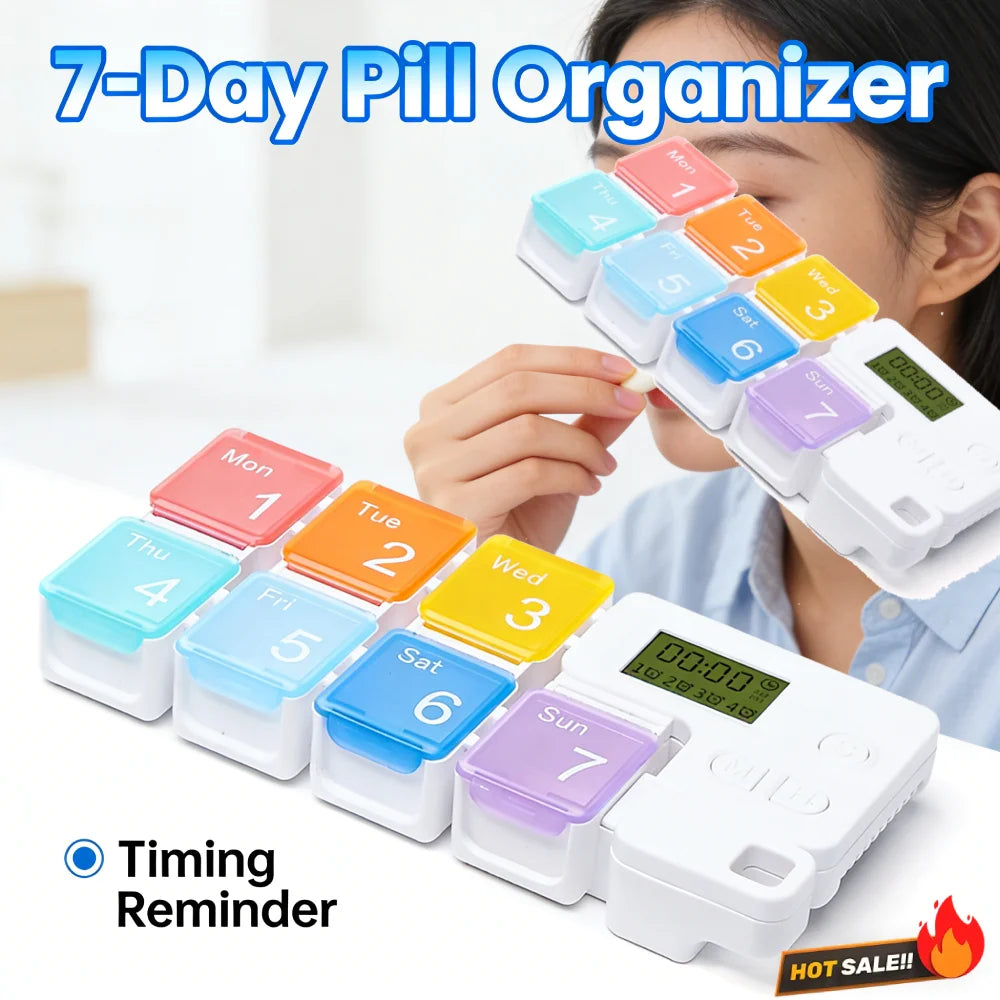 SmartPill™ 7-Day Digital Medicine Organizer with Reminder