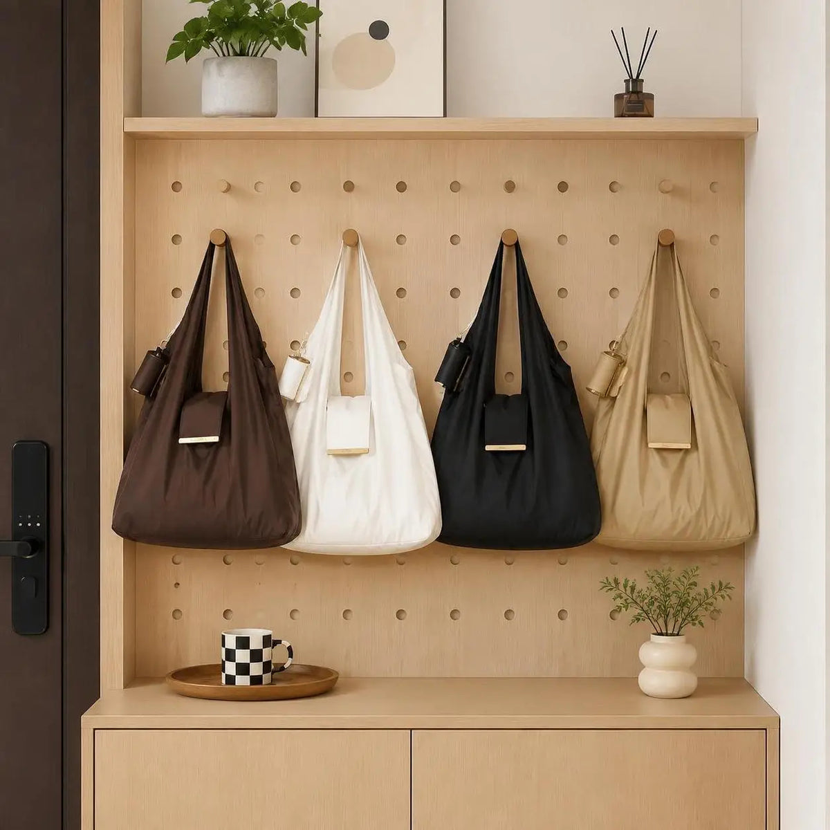 Foldable Keychain Tote Bag – Large Capacity Reusable Shopping Bag