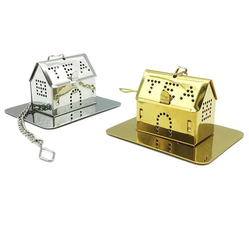 "Cute House Tea Infuser – Stainless Steel Loose Leaf Strainer")