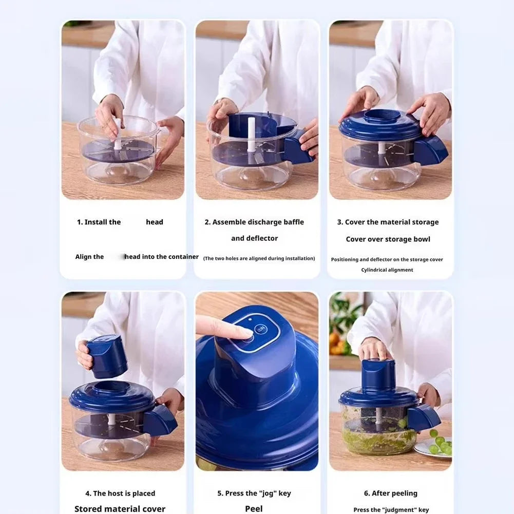 Smart One-Touch Fruit Peeler & Mini Food Processor