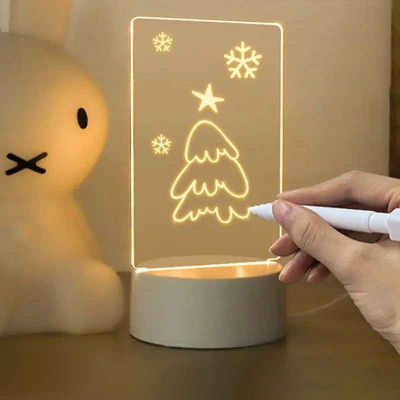 GlowWrite LED Message Board – Rewritable Night Lamp