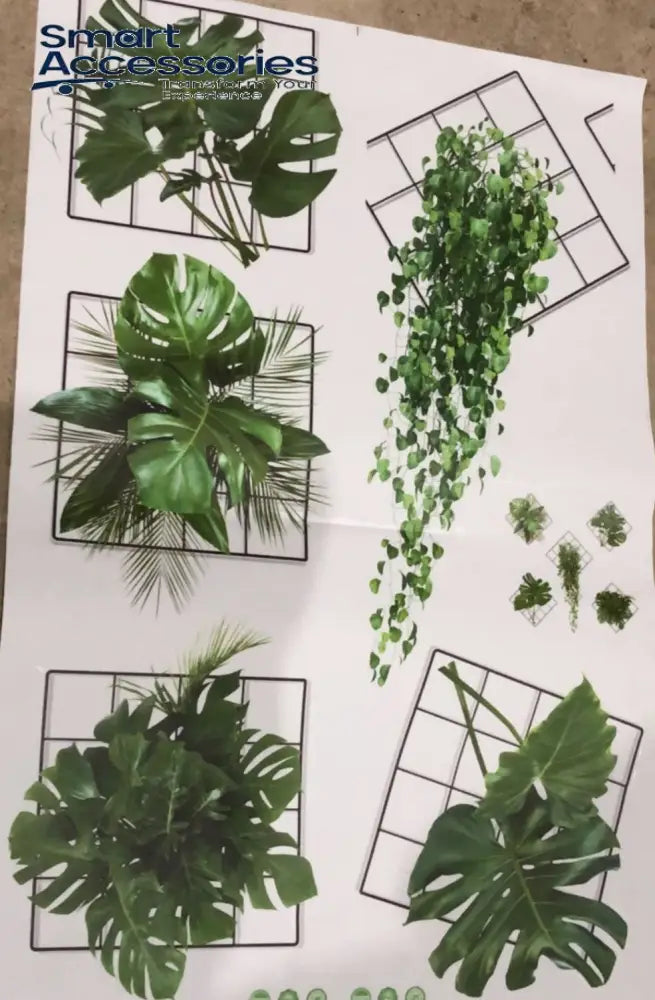 3D Green Plant Wall Stickers