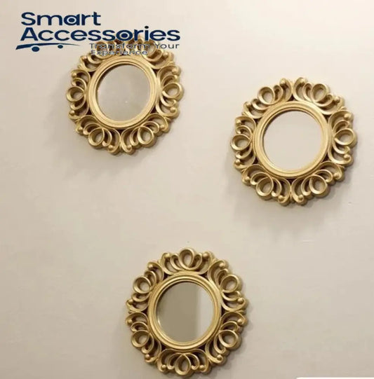 3Pc Mirror Set Embroidered Design