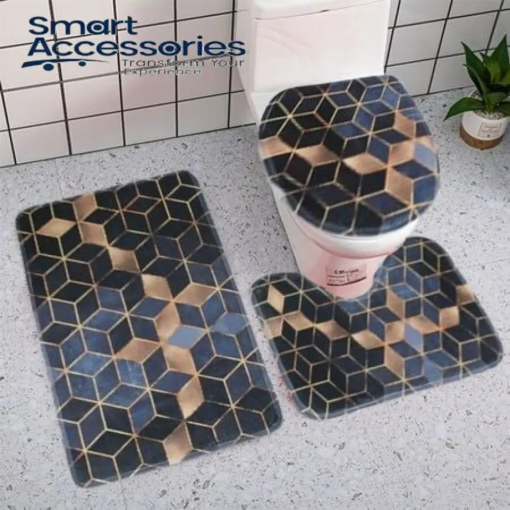 3Pcs Super Absorbent Bath Matt Set