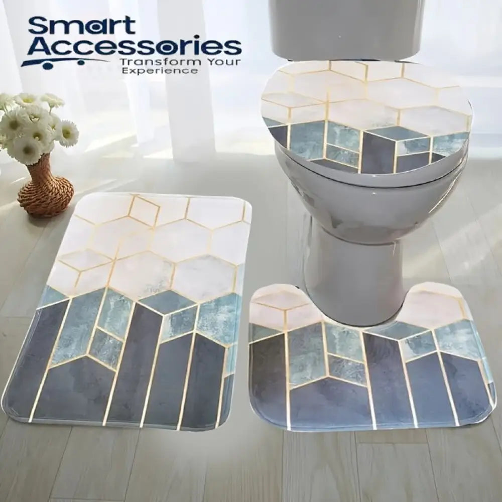 3Pcs Super Absorbent Bath Matt Set