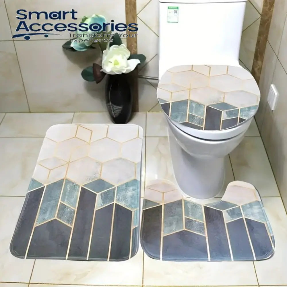 3Pcs Super Absorbent Bath Matt Set