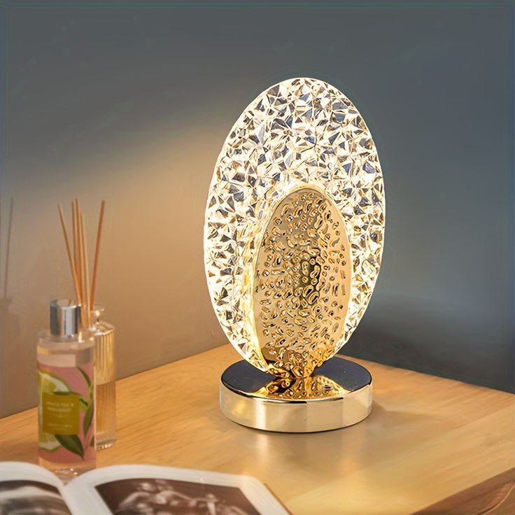 Rechargeable LED Crystal Table Lamp