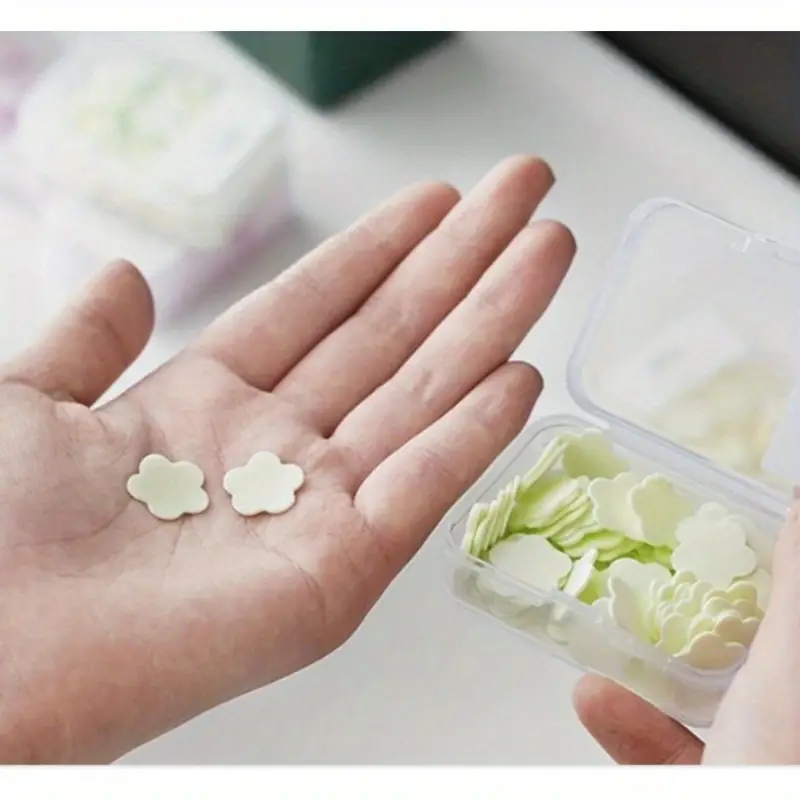 Mini Scented Portable Paper Soap Petals – 100pcs Box for Travel & Hygiene