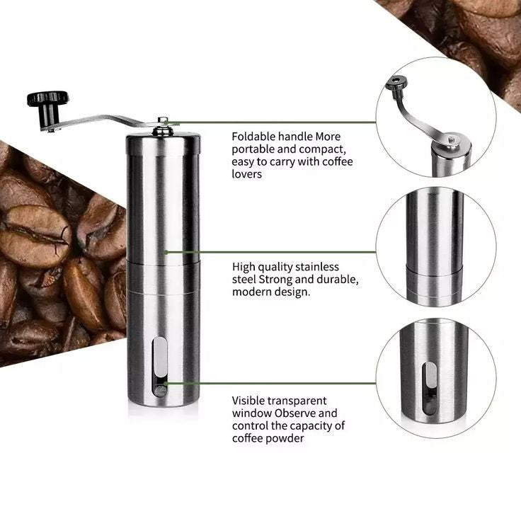 Manual Stainless Steel Coffee Grinder