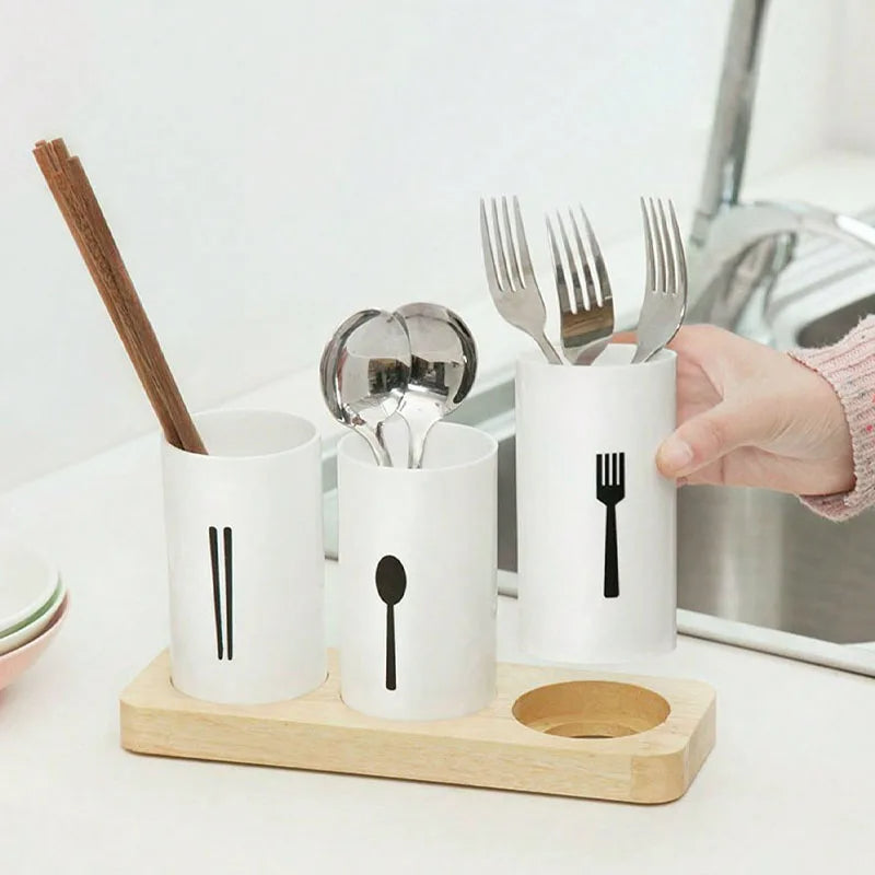 Multifunctional Spoon Fork Chopsticks Drain Tube Tableware Storage Rack Tableware Rack Kitchen Storage Rack