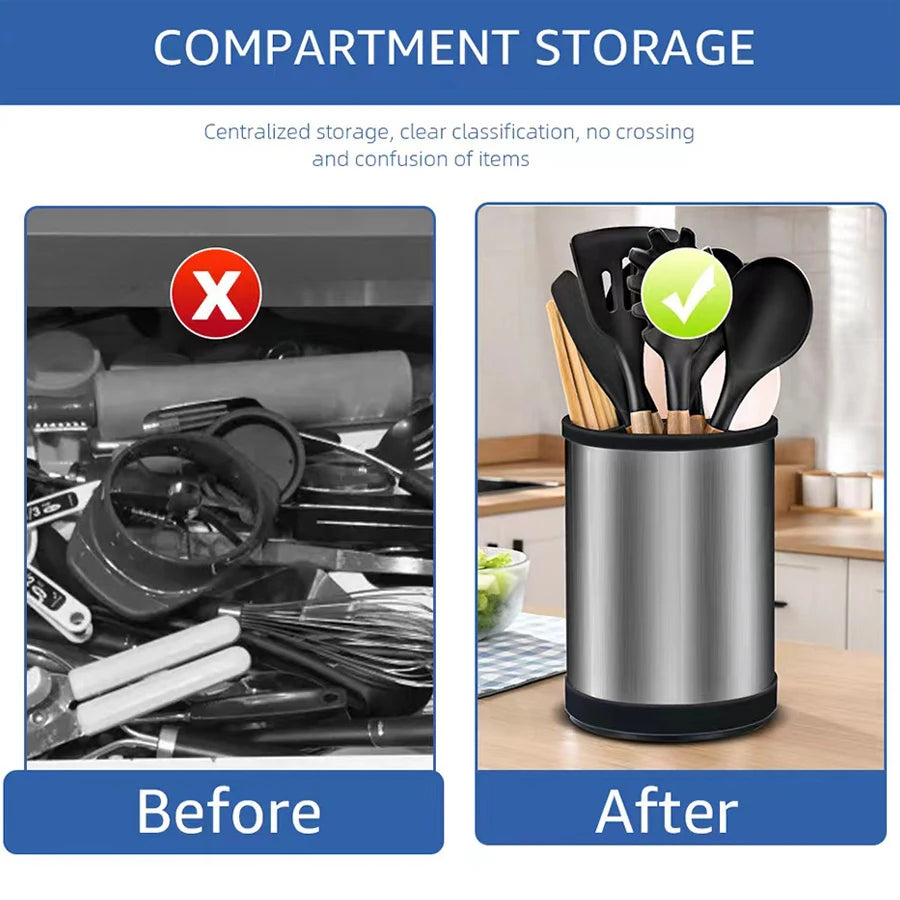 KitchenPro™ Stainless Steel Cutlery Organizer