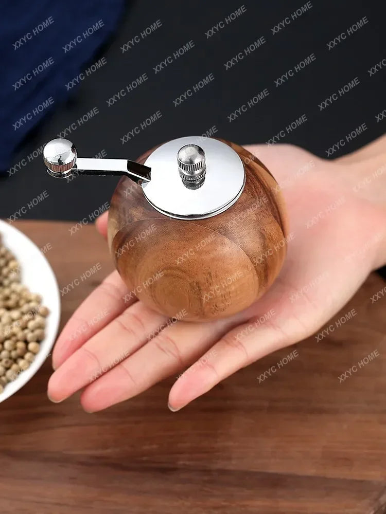 Wood Salt Pepper Mill Hand Operated Mini Ceramic Core Grinder Pepper And Salt Shakers