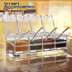 4Pcs Crystal Spice Box