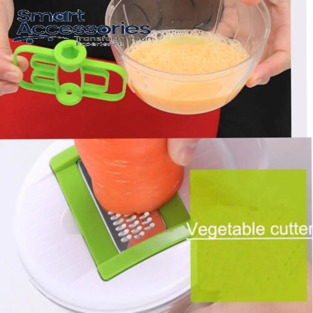 5 In 1 Easy Spin Cutter Multi-Functional Manual Food Chopper