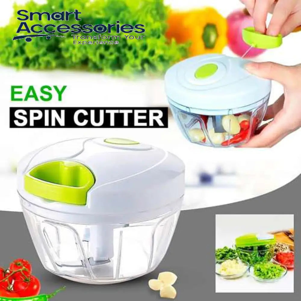 5 In 1 Easy Spin Cutter Multi-Functional Manual Food Chopper