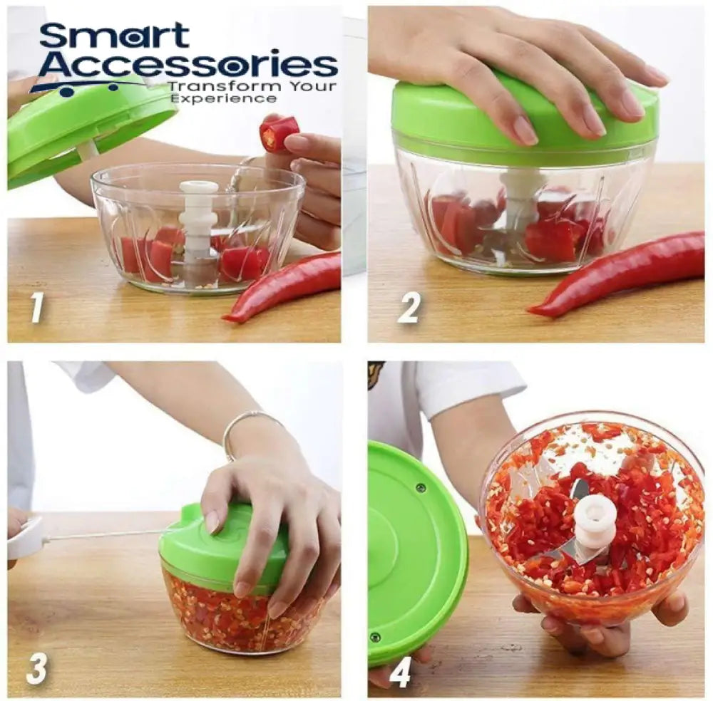 5 In 1 Easy Spin Cutter Multi-Functional Manual Food Chopper