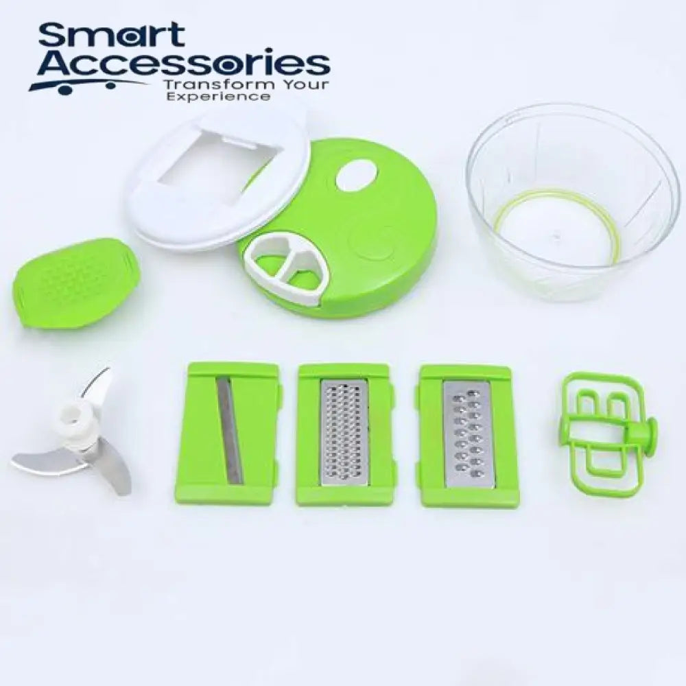 5 In 1 Easy Spin Cutter Multi-Functional Manual Food Chopper