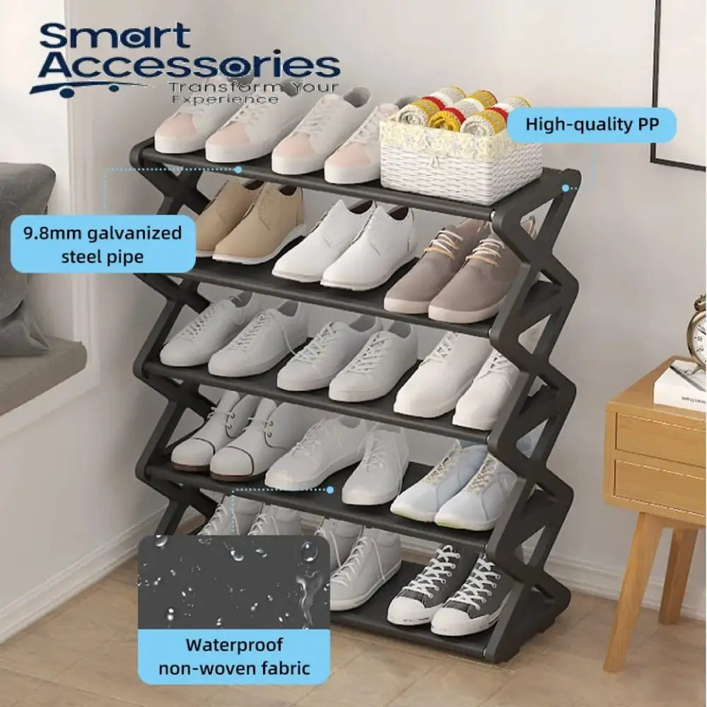 5 Layer Folding Shoe Rack Organizer