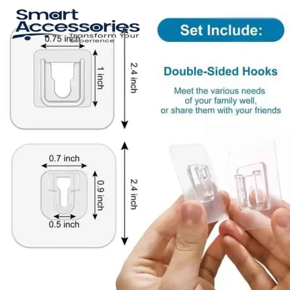 5 Pc Double-Sided Adhesive Wall Hooks