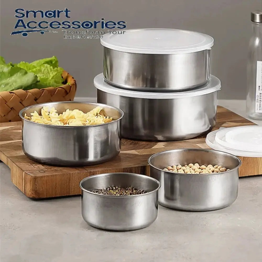 5 Pcs Stainless Steel Bowl Set