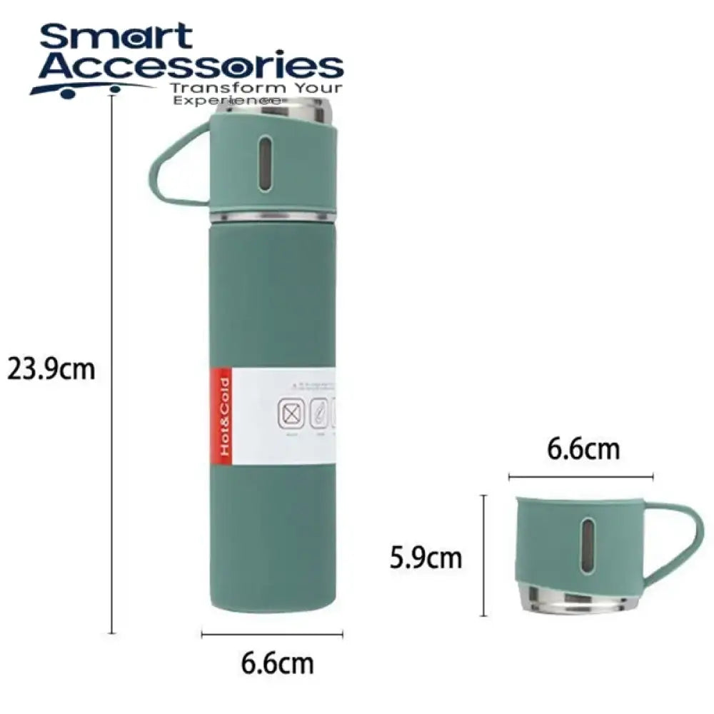 500Ml Smart Thermos Water Bottle Stainless Steel Tea Coffee Thermal Mugs