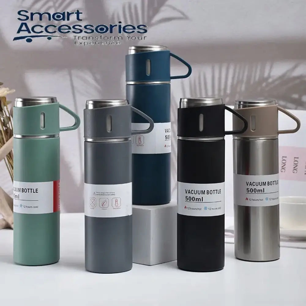 500Ml Smart Thermos Water Bottle Stainless Steel Tea Coffee Thermal Mugs