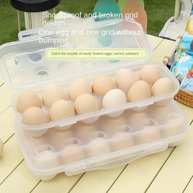 10 Grid Snap On Egg Box, Stackable Egg Storage Box With Lid, Transparent Freestanding Egg Tray, Anti-Collision Egg Fresh Box With Lid, Clear Stackable Egg Storage Container