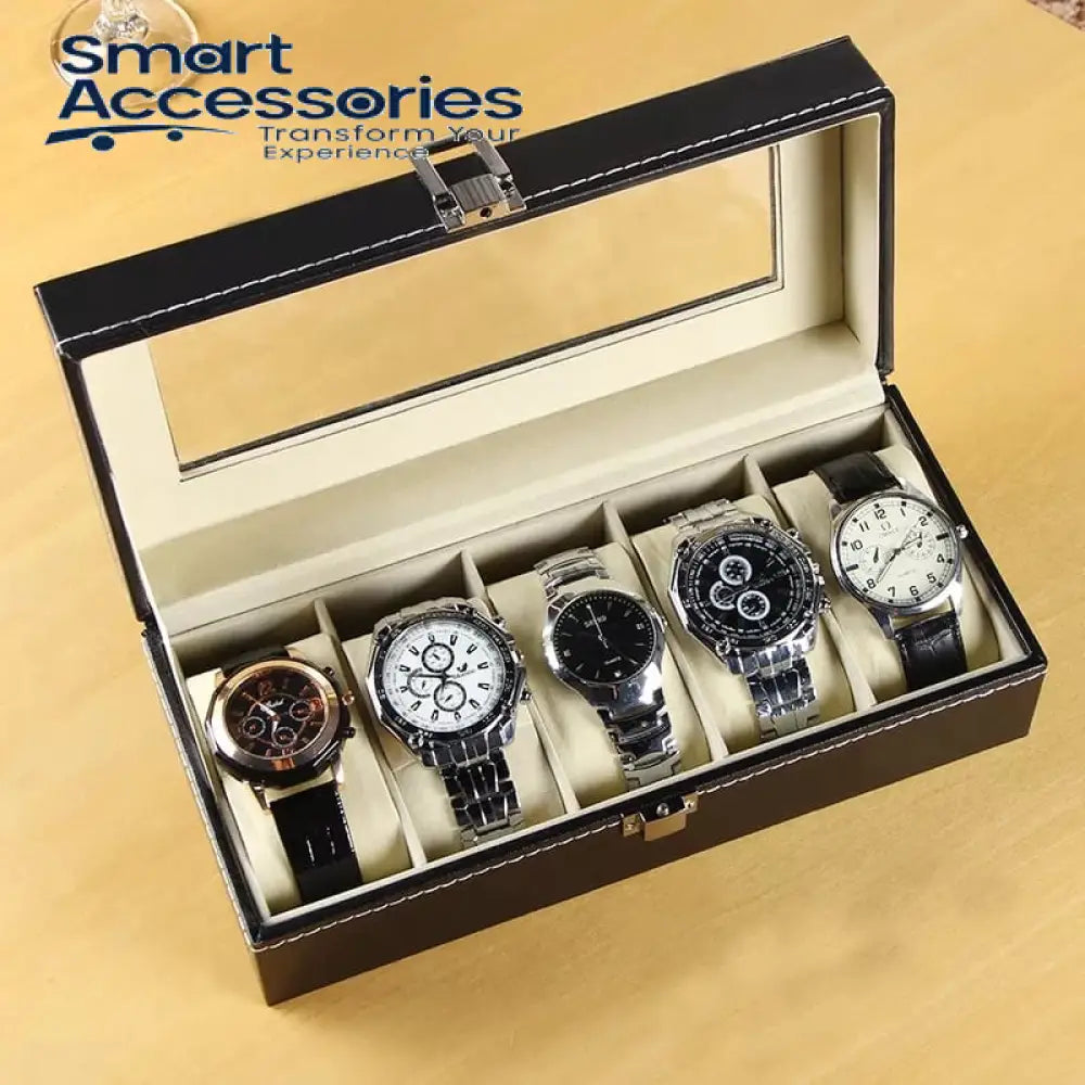 6 And 10 Slot Leather Watch Organizers