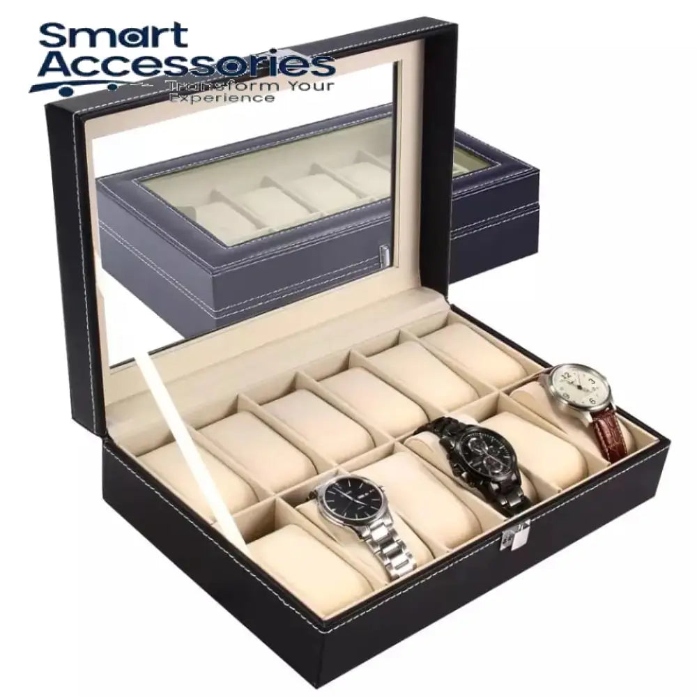 6 And 10 Slot Leather Watch Organizers