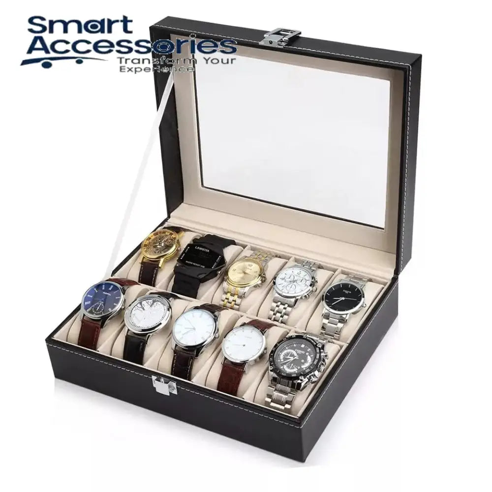 6 And 10 Slot Leather Watch Organizers Slot