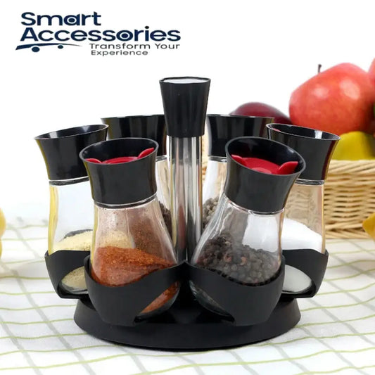 6 Piece Rotating Spice Bottle Set