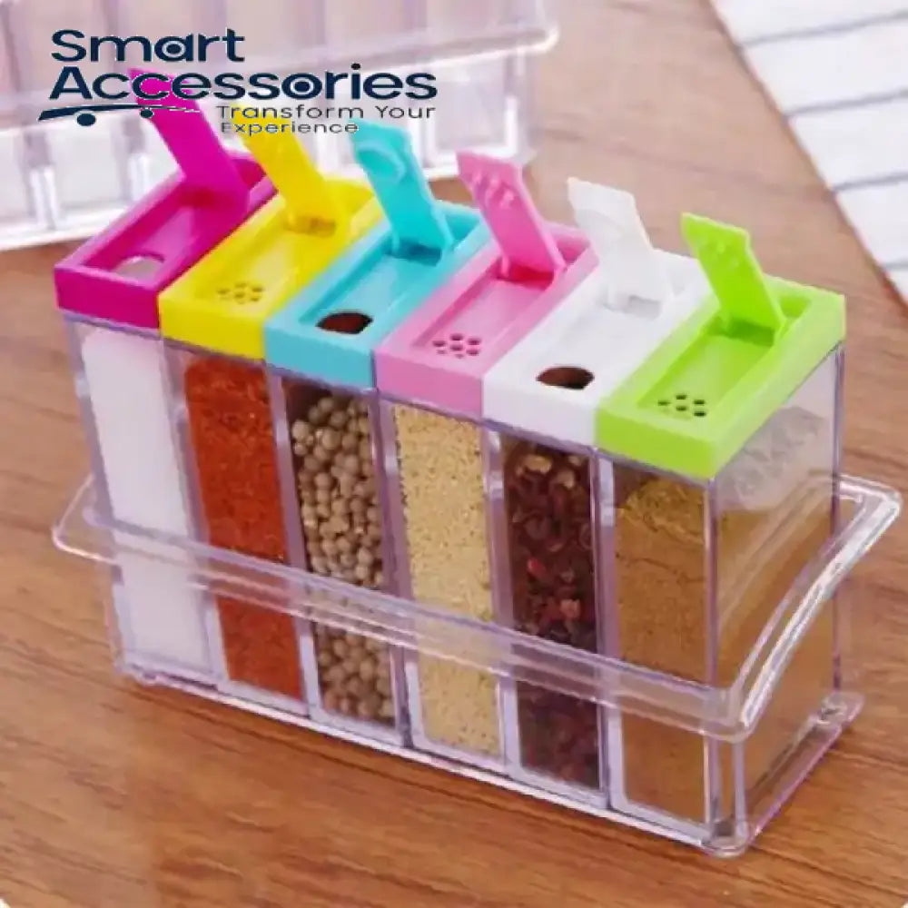 6 Pieces Plastic Spice Jar