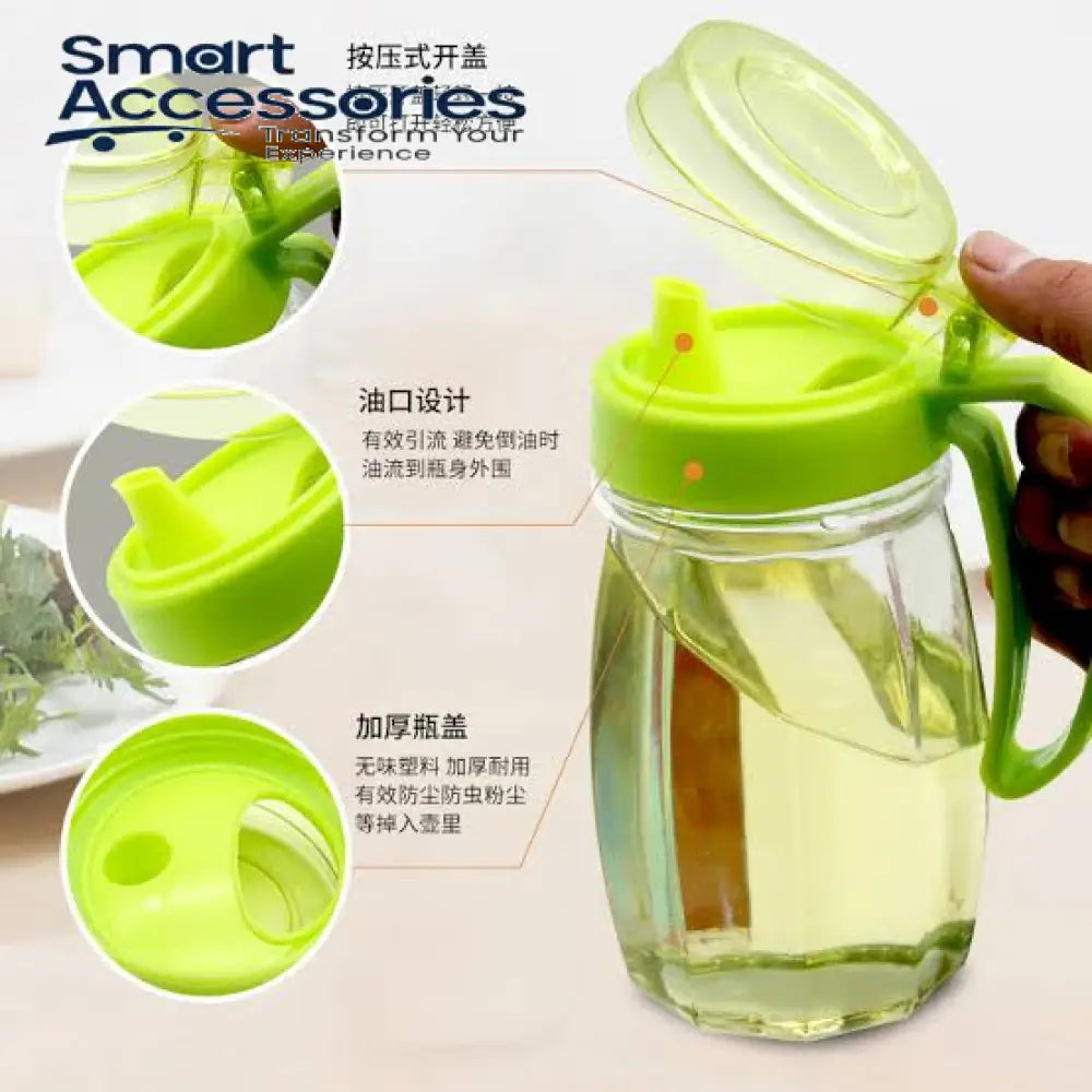 600 Ml Glass - Vinegar And Oil Bottle Oiler Olive Dispenser Kitchen