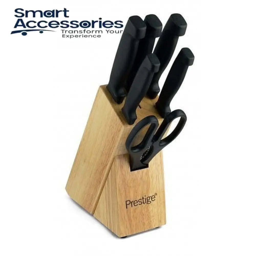 7 Pcs Knife Set With Wooden Stand