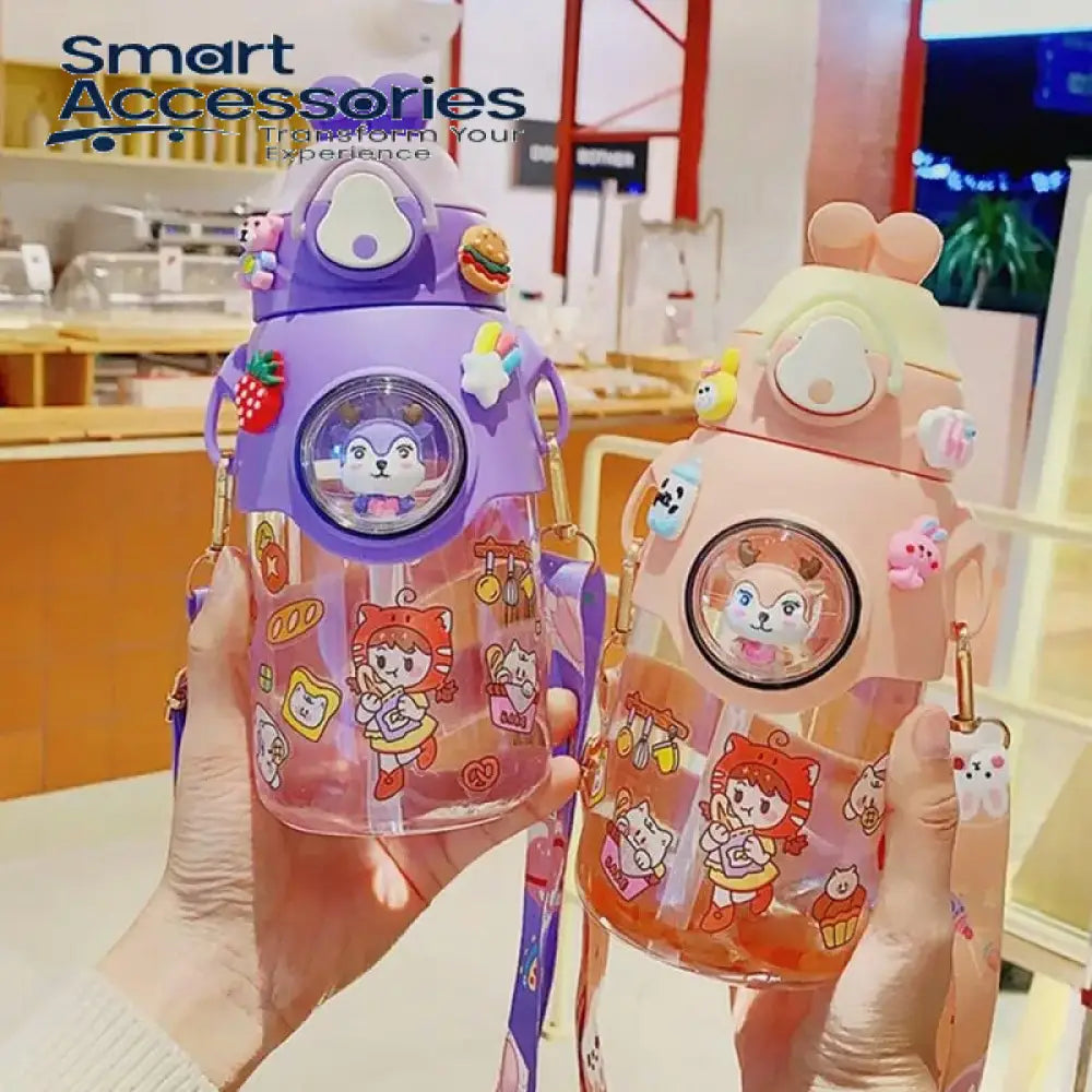 750Ml New Summer Water Bottles High Color Value Cute Rabbit Suction Cup