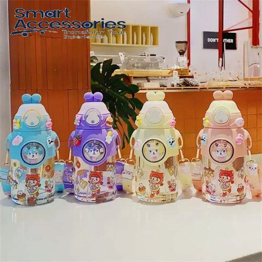 750Ml New Summer Water Bottles High Color Value Cute Rabbit Suction Cup