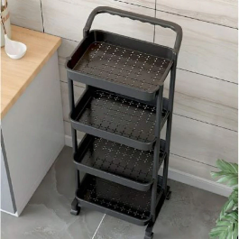 Plastic Trolley Cart Organizer for Kitchen Dining Living Room - 4 Layer