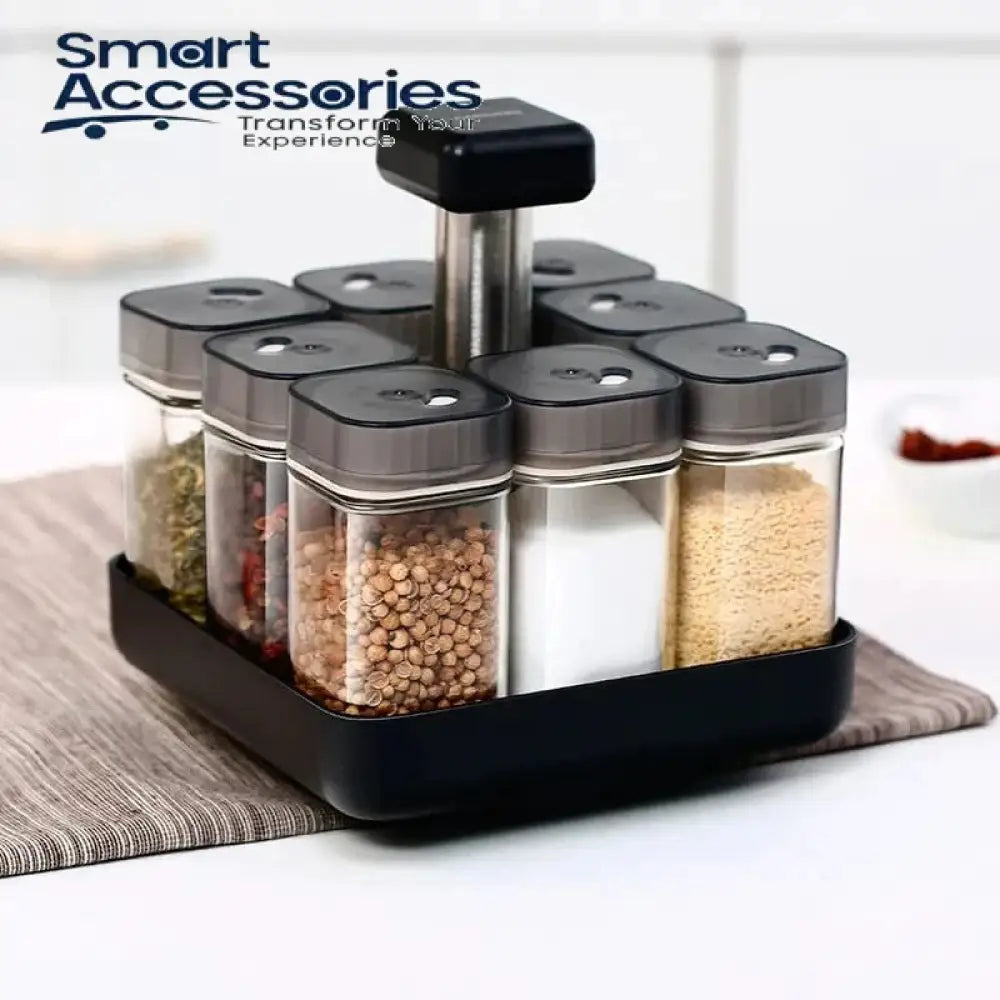 9Pcs Rotate Spice Rack