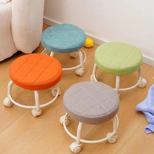 Multifunctional Rolling Round Seat Stool, Universal Mini Stool For Kids, Household Small Sofa Stool